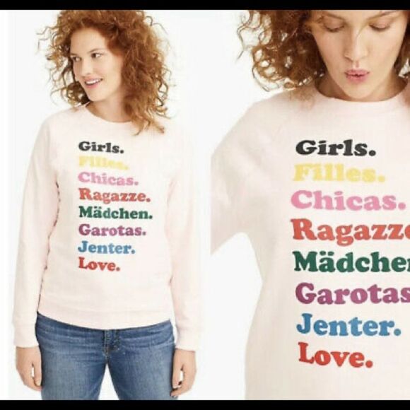 J. Crew Pink Pullover Sweatshirt French Terry Size Small - Picture 4 of 10